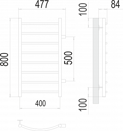 Классик П8 400х800 бп500 Полотенцесушитель  TERMINUS Химки - фото 3