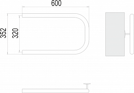 П-обр AISI 32х2 320х600 Полотенцесушитель  TERMINUS Химки - фото 3