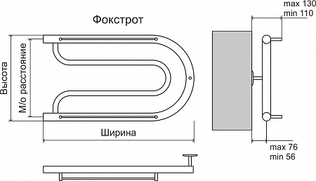 Фокстрот AISI 32х2 320х700 Полотенцесушитель  TERMINUS Химки - фото 3