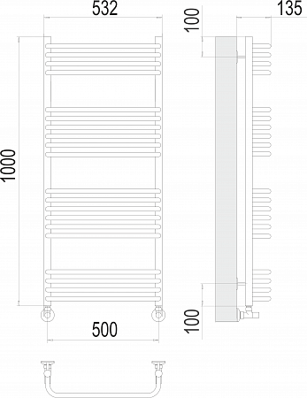 Стандарт П20 500х1000 Полотенцесушитель  TERMINUS Химки - фото 3