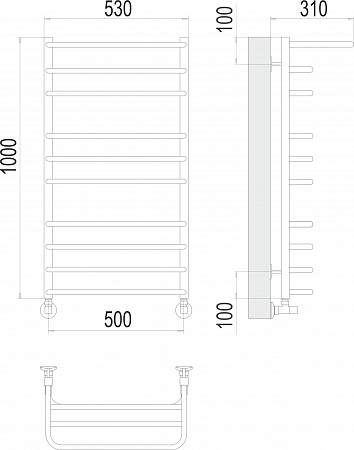 Арктур П10 500х1000 Полотенцесушитель  TERMINUS Химки - фото 3