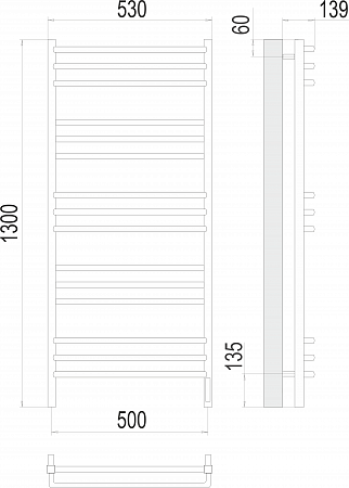 Соренто П15 500х1300 электро (sensor quick touch) Полотенцесушитель  TERMINUS Химки - фото 3