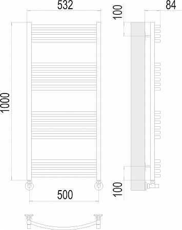 Классик П20 500х1000 Полотенцесушитель  TERMINUS Химки - фото 3