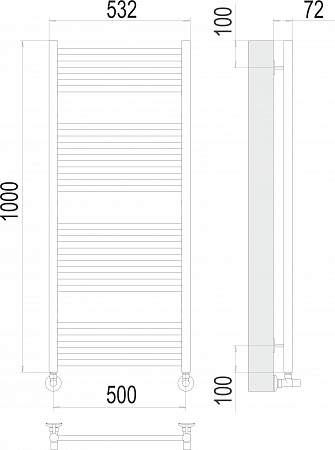 Аврора П20 500х1000 Полотенцесушитель  TERMINUS Химки - фото 3