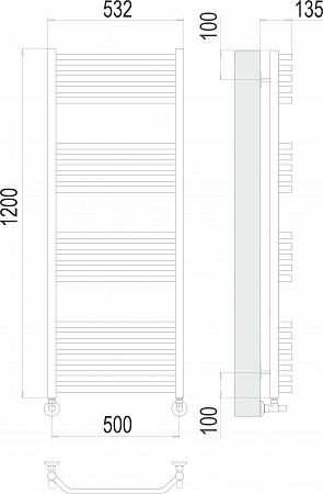 Виктория П22 500х1200 Полотенцесушитель  TERMINUS Химки - фото 3