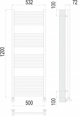 Аврора П22 500х1200 Полотенцесушитель  TERMINUS Химки - фото 3