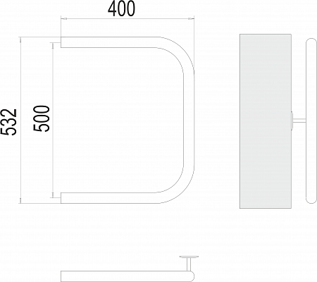 П-обр AISI 32х2 500х400 Полотенцесушитель  TERMINUS Химки - фото 3